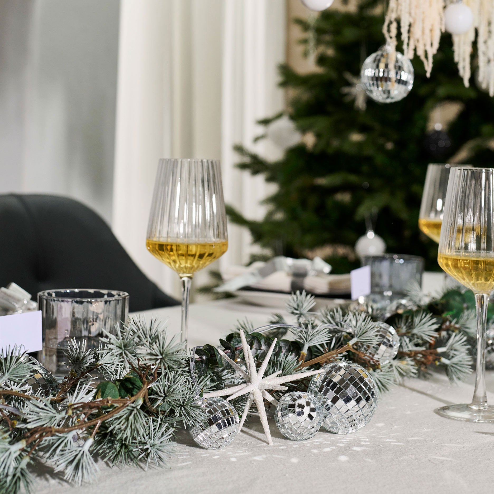 Disco dekorationskugle lille 6 stk.